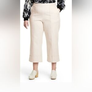 Rachel Comey Women's Plus Size High-Rise Cuff Straight Leg Cropped Pants 24W/26W